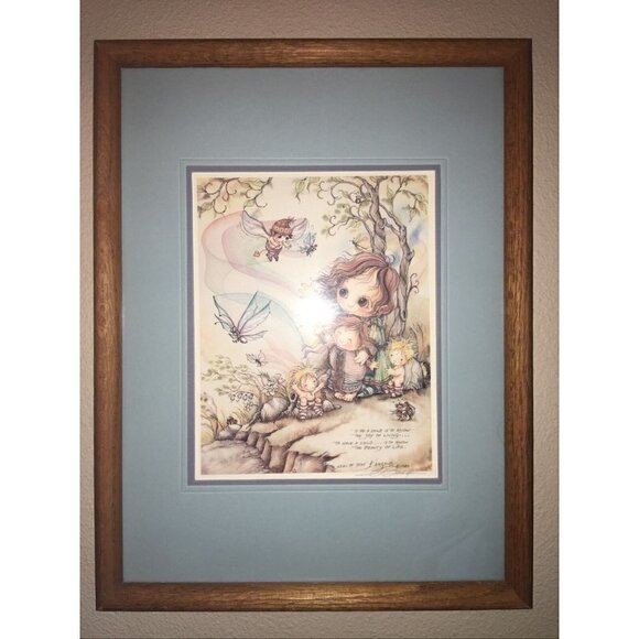 Jody Bergsma 1983 To Be A Child Print Watercolor Nursery Signed Framed 17x13” - Picture 1 of 6